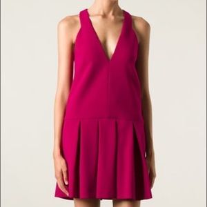 Thakoon Pink Drop Waist Pleated Dress